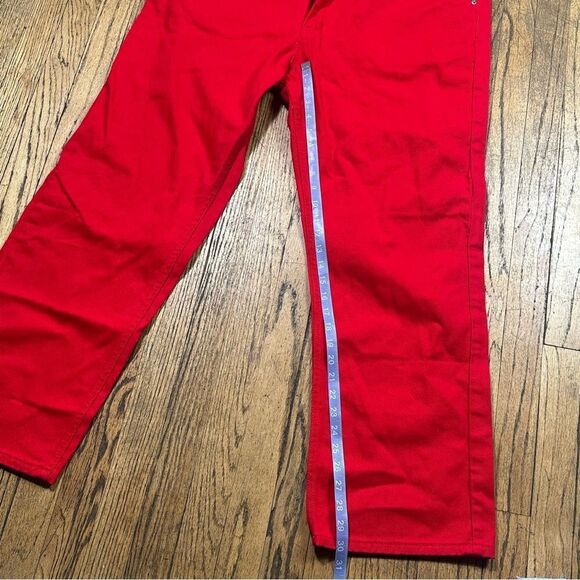 Red Relaxed Fit Men's Jeans - Picture 5 of 5